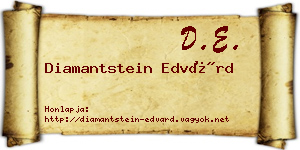Diamantstein Edvárd névjegykártya